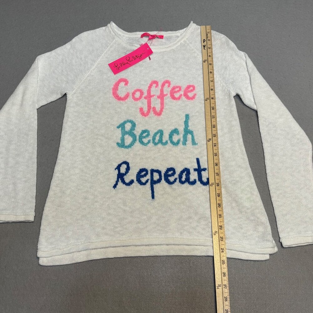 Lilly Pulitzer Sweater Womens Small Danette Coffee Beach Repeat Pullover NWT - Picture 6 of 12